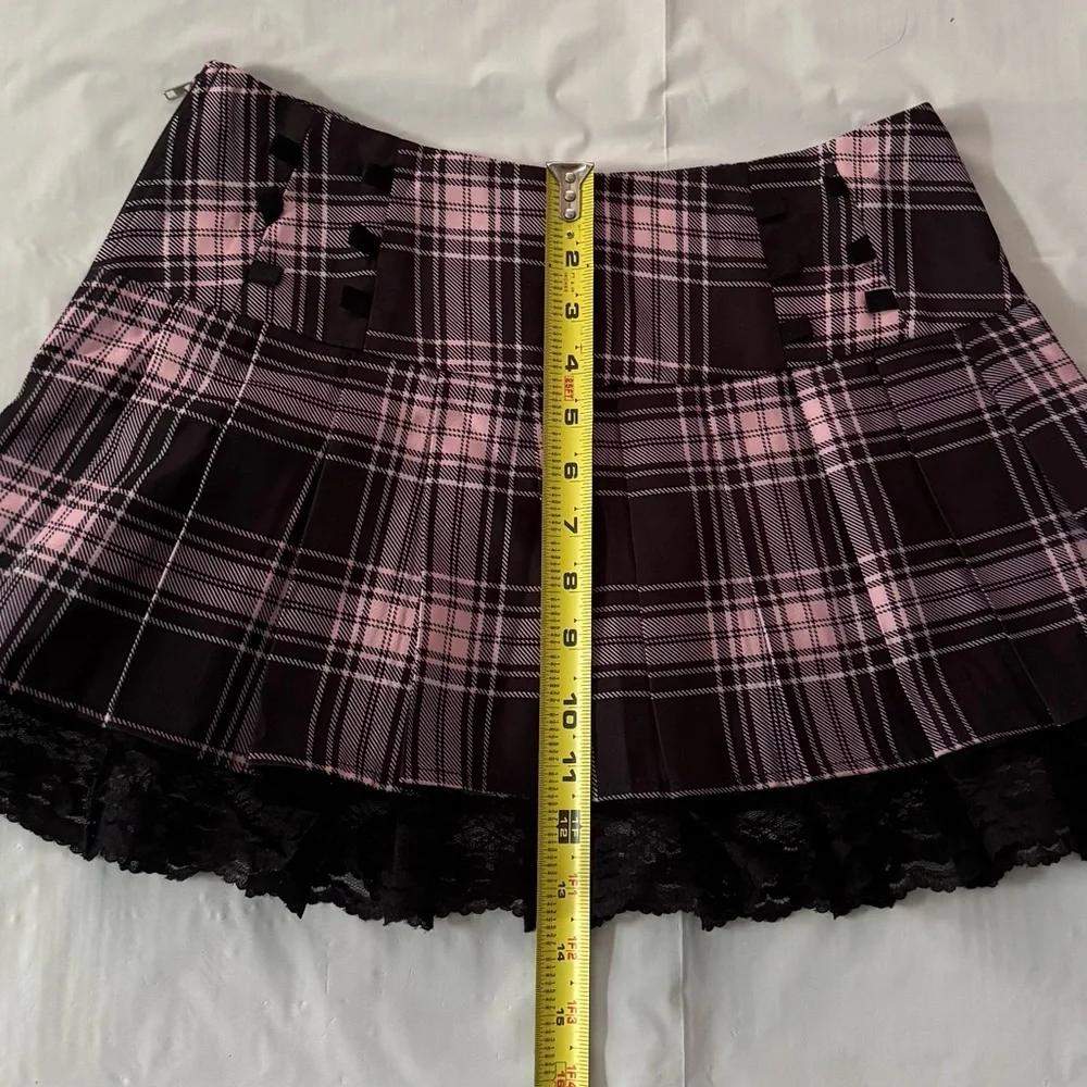 Plaid Pink and Black Skirt - Picture 10 of 13